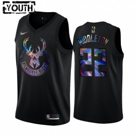Dres Milwaukee Bucks Khris Middleton 22 Iridescent HWC Collection Swingman - Dječji